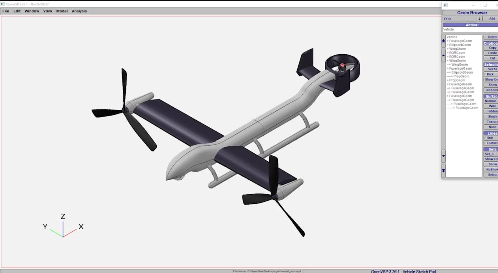 OpenVSP Aerodynamic Design